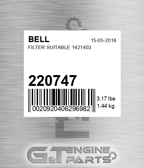 220747 Filter Suitable 1421403
