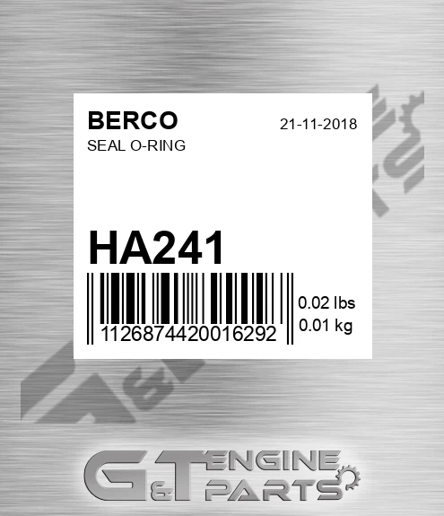 HA241 Seal O-ring
