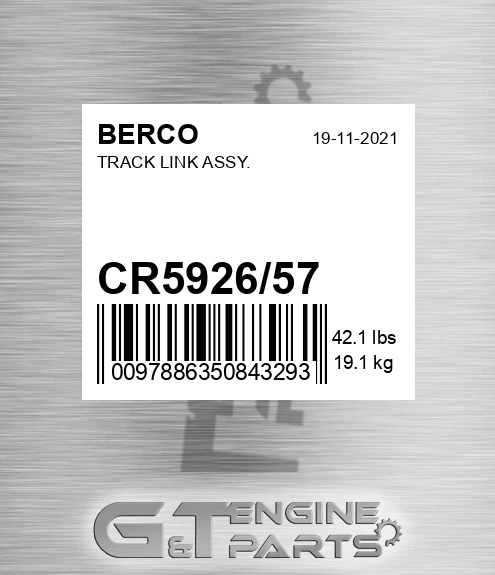 CR5926/57 BERCO Track Link Assy.