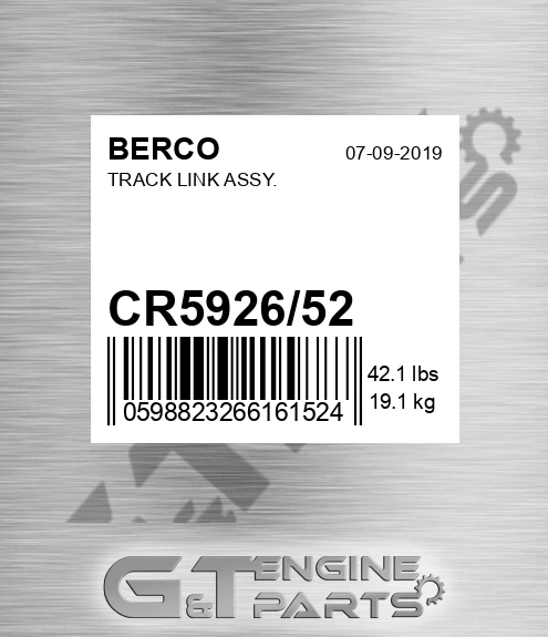 CR5926/52 Track Link Assy.