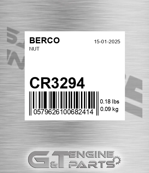 CR3294 BERCO Nut