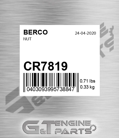 CR7819 Nut