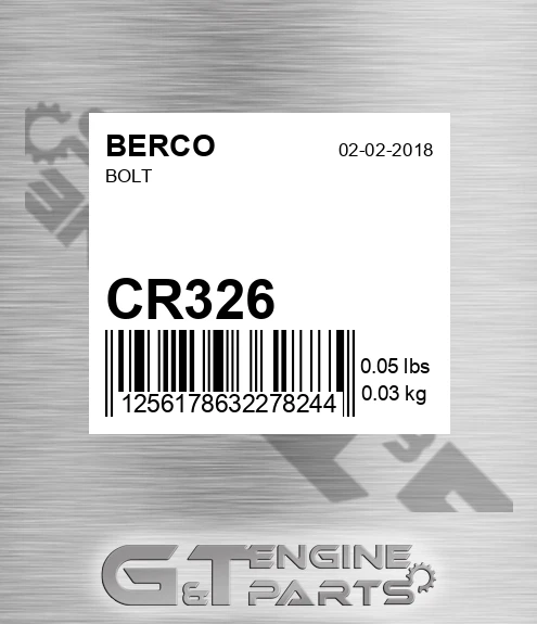 CR326 BERCO Bolt
