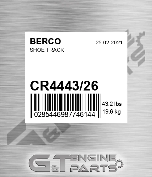 CR4443/26 Shoe Track