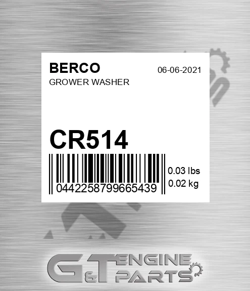 CR514 BERCO Grower Washer