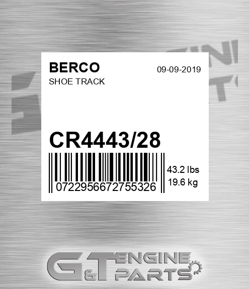 CR4443/28 Shoe Track