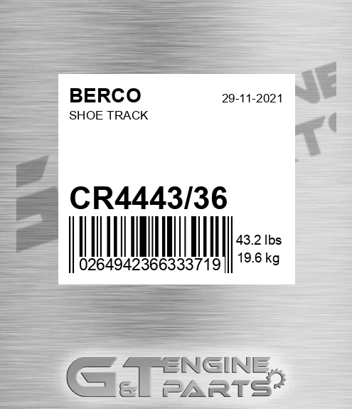 CR4443/36 Shoe Track