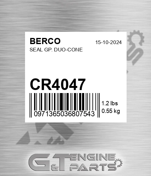 CR4047 BERCO Seal Gp. Duo-cone