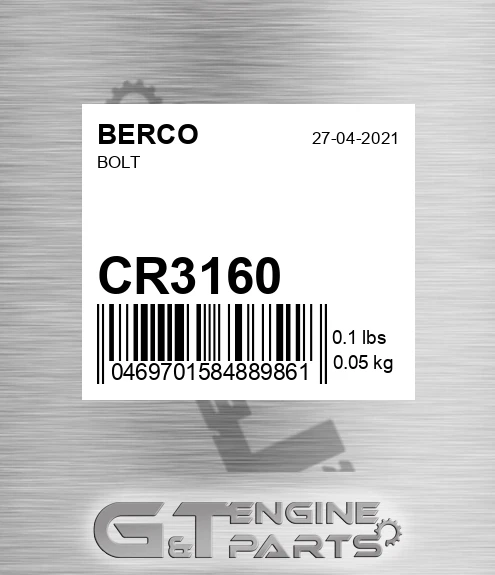 CR3160 BERCO Bolt