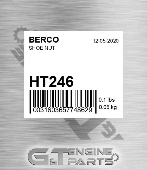 HT246 Shoe Nut