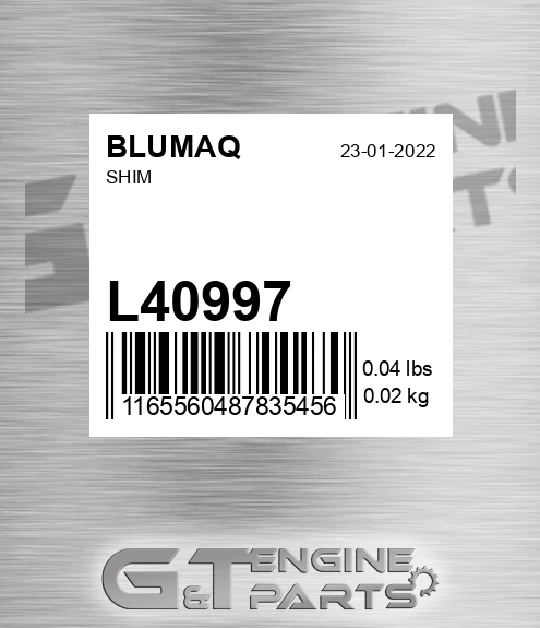 L40997 Shim for BLUMAQ