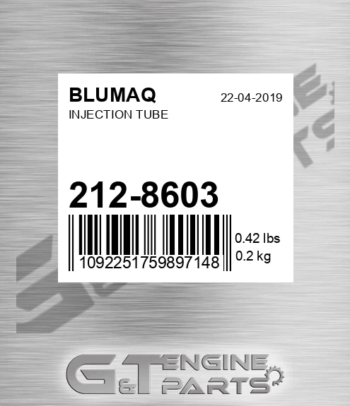 212-8603 BLUMAQ Injection Tube