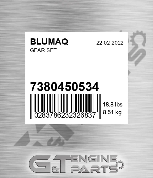 738.04.505.34 Bevel Gear Assy. for BLUMAQ