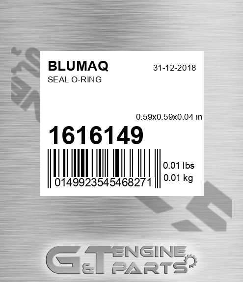 161-6149 Seal O-ring for BLUMAQ