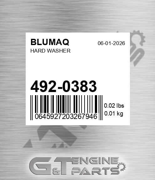 492-0383 BLUMAQ Hard Washer