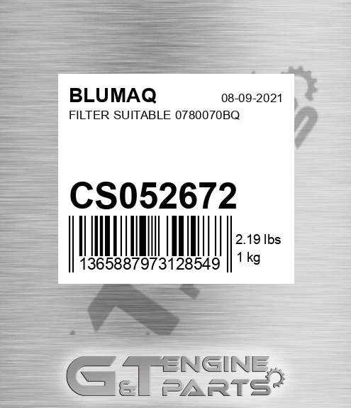 CS052672 Filter Suitable 0780070bq