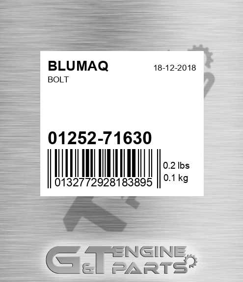 01252-71630 Bolt for BLUMAQ
