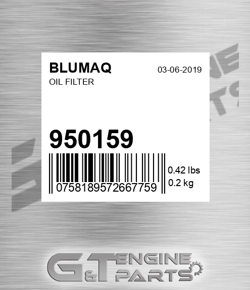 950159 BLUMAQ Oil Filter