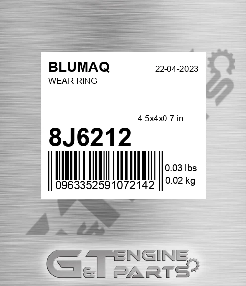 8J-6212 Wear Ring for BLUMAQ