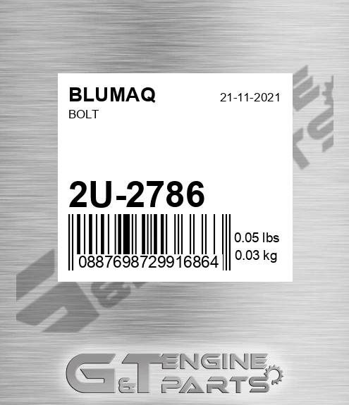 2U-2786 Bolt for BLUMAQ