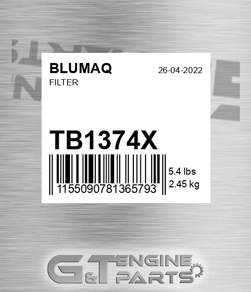 TB1374X Filter for BLUMAQ