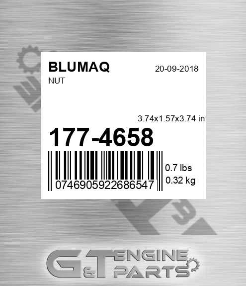 177-4658 Nut for BLUMAQ