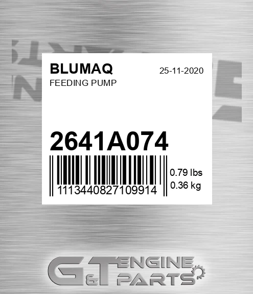 2641A074 Feeding Pump for BLUMAQ