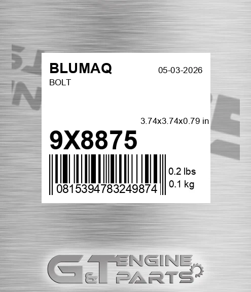 9X-8875 Bolt for BLUMAQ