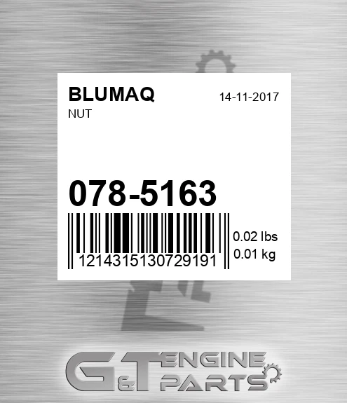 078-5163 Nut for BLUMAQ