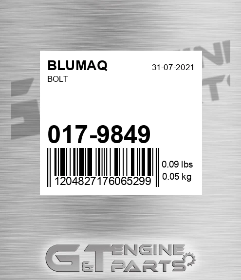 017-9849 Bolt for BLUMAQ