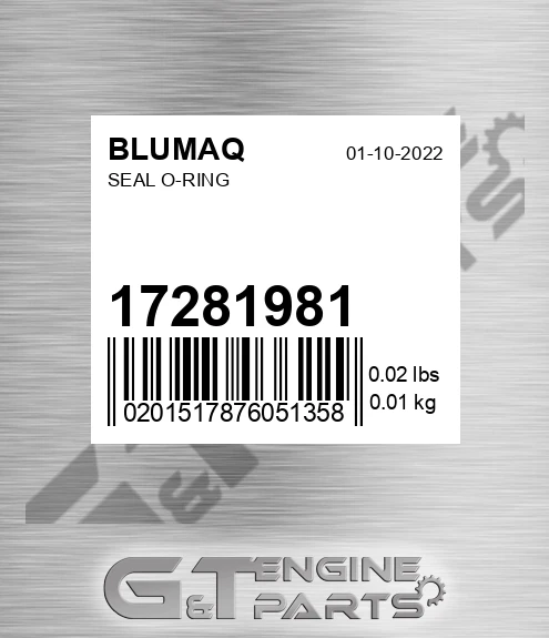 17281981 Seal O-ring
