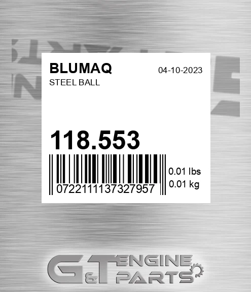 118.553 Steel Ball for BLUMAQ