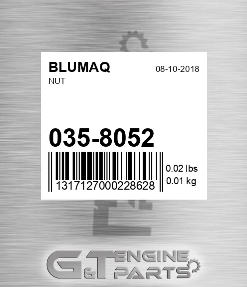 035-8052 Nut for BLUMAQ