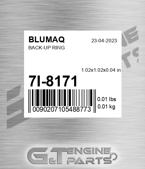 7I-8171 Back-up Ring for BLUMAQ