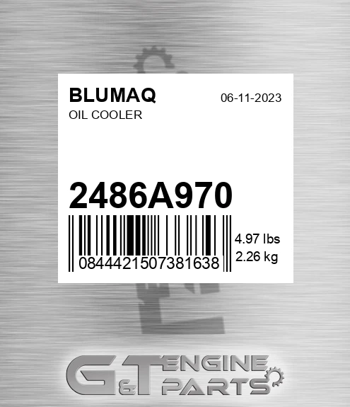 2486A970 Oil Cooler for BLUMAQ
