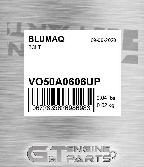VO50A-0606UP Bolt for BLUMAQ