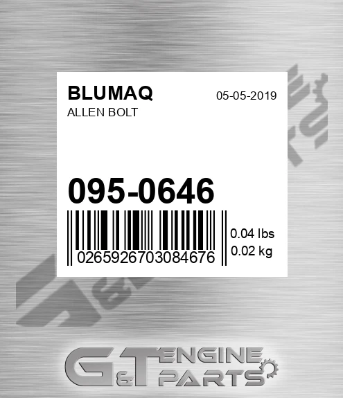 095-0646 Allen Bolt for BLUMAQ