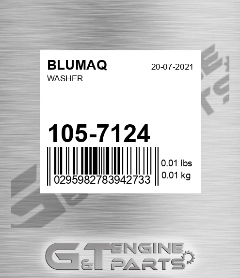 105-7124 Washer for BLUMAQ