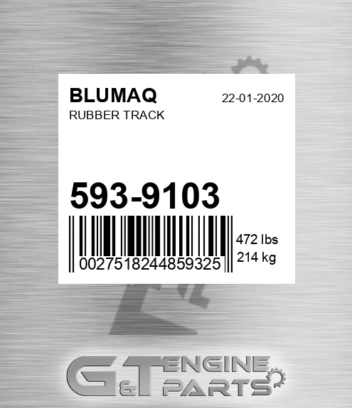 593-9103 Rubber Track for BLUMAQ