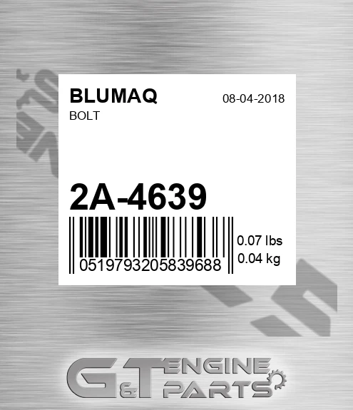 2A-4639 Bolt for BLUMAQ