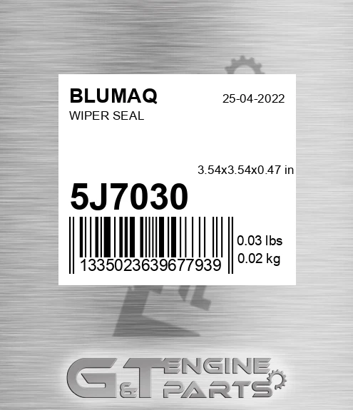 5J-7030 Wiper Seal