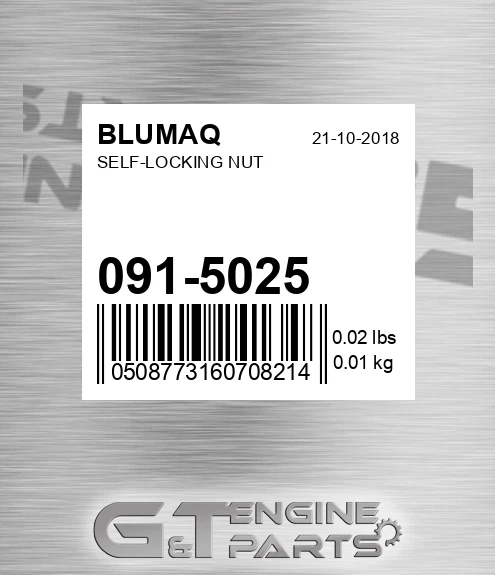 091-5025 Self-locking Nut for BLUMAQ