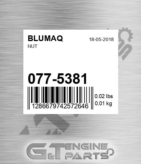 077-5381 Nut for BLUMAQ