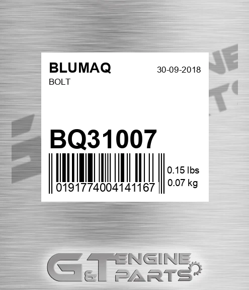 BQ31007 Bolt
