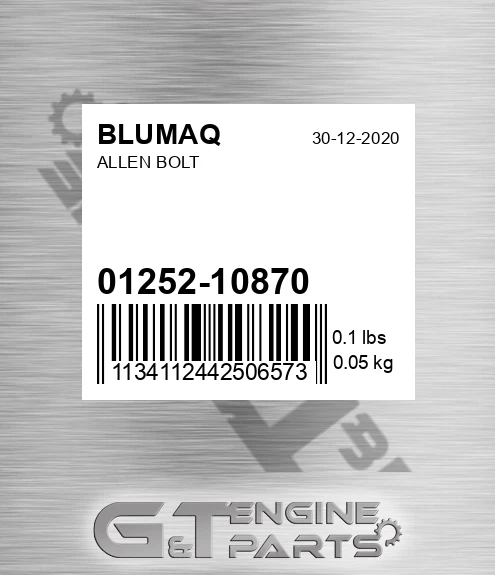 01252-10870 Allen Bolt for BLUMAQ