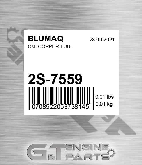 2S-7559 Cm. Copper Tube