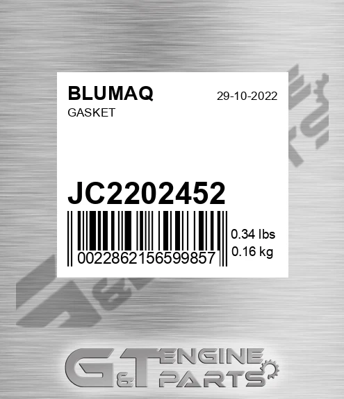 JC2202452 Gasket for BLUMAQ