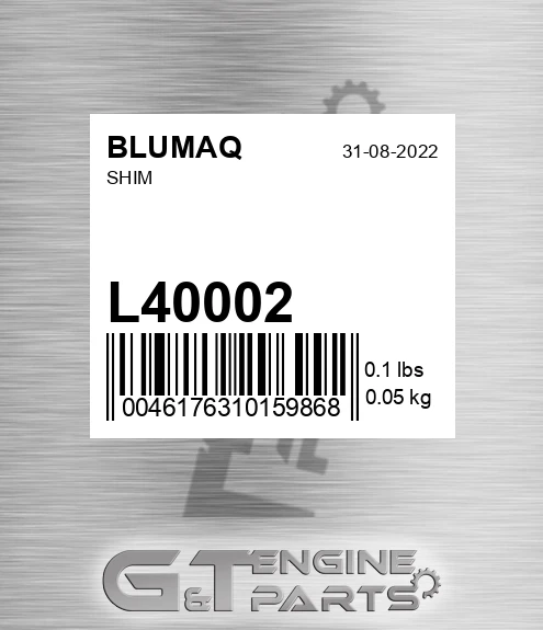 L40002 Shim for BLUMAQ