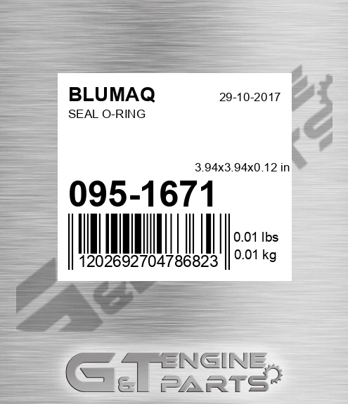 095-1671 Seal O-ring for BLUMAQ