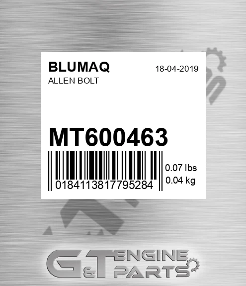MT600463 Allen Bolt for BLUMAQ